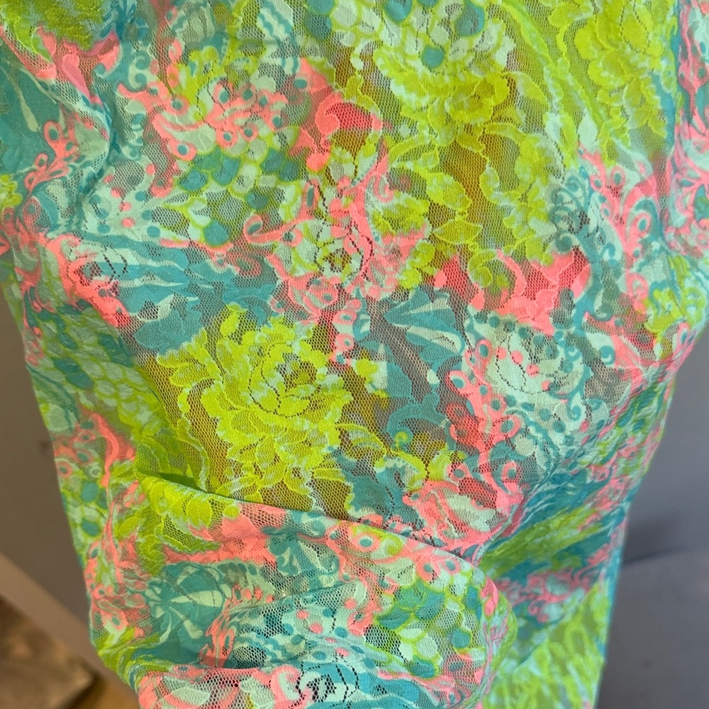 Lilly Pulitzer floral Lace Trim Nighty - Picture 6 of 10